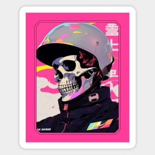 Skull Racer Pinky Magnet